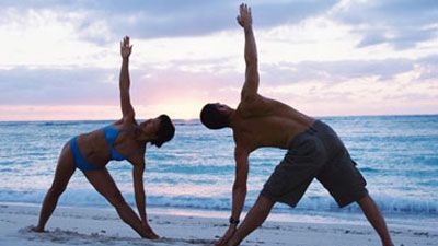 yoga on the beach