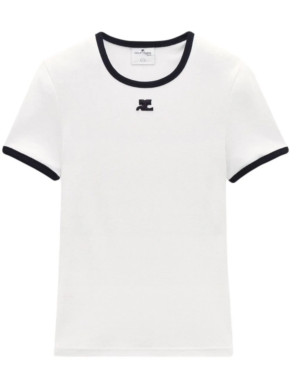 Courrèges Contrast-Trim Cotton T-Shirt | Xs