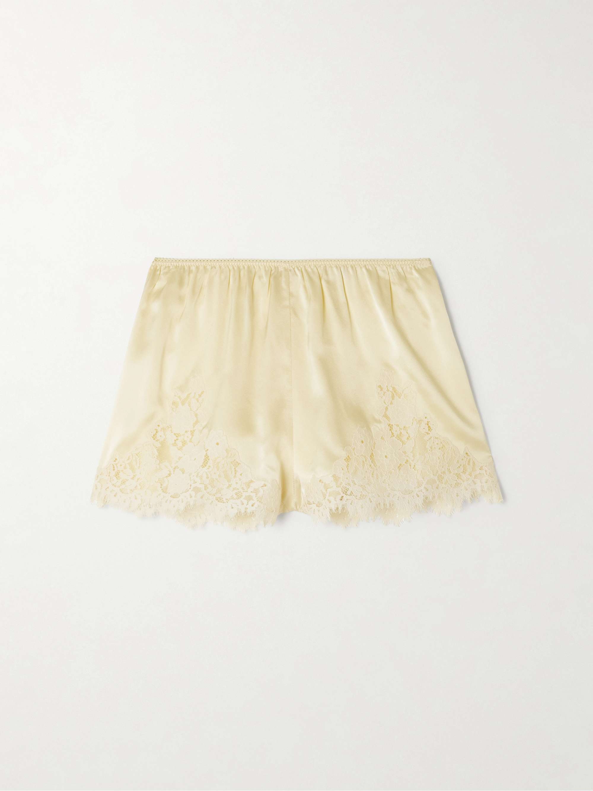 Iona Lace-Trimmed Silk-Satin Shorts