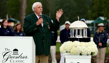 Justice talks at the Greenbrier