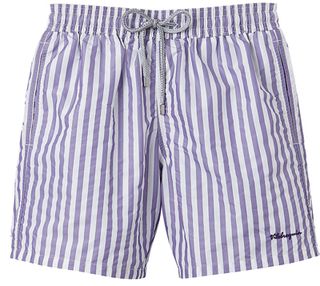 stripey swim shorts