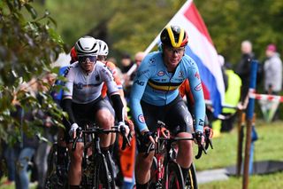 ZURICH SWITZERLAND SEPTEMBER 28 LR Liane Lippert of Team Germany Lotte Kopecky of Team Belgium compete in the breakaway during the 97th UCI Cycling World Championships Zurich 2024 Womens Elite Road Race a 1541km one day race from Uster to Zurich on September 28 2024 in Zurich Switzerland Photo by Tim de WaeleGetty Images