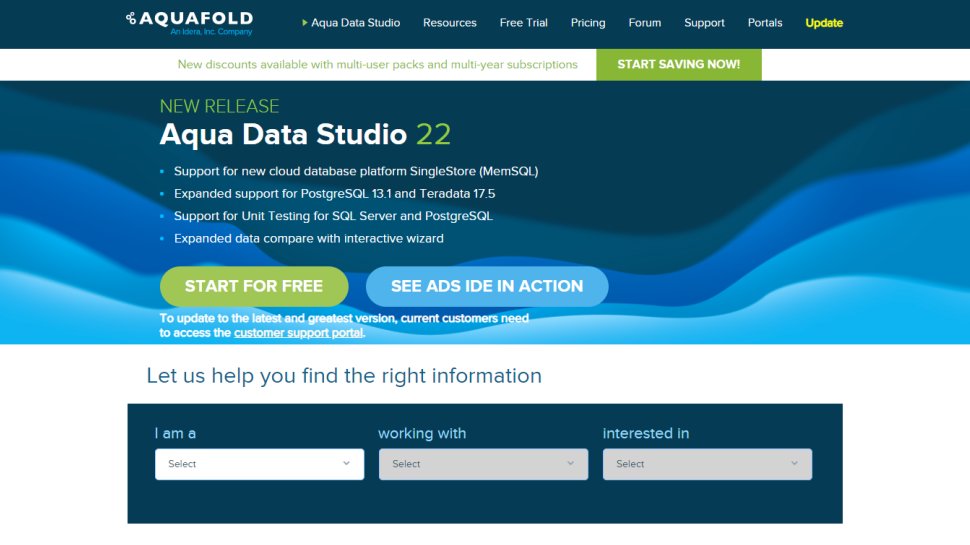 Website screenshot for Aqua Data Studio