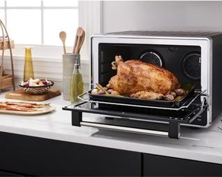 Roasted chicken made using the KitchenAid Digital Countertop Oven with Air Fry