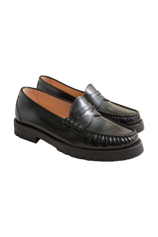 J.Crew New Winona Lug-Sole Penny Loafers in Italian Spazzolato Leather