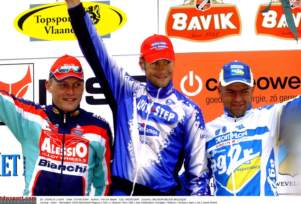 The Gent-Wevelgem 2004 podium