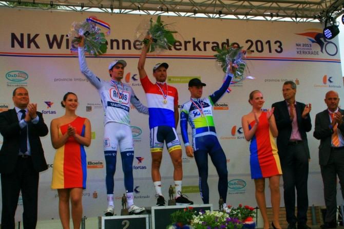 The Dutch men's road race podium