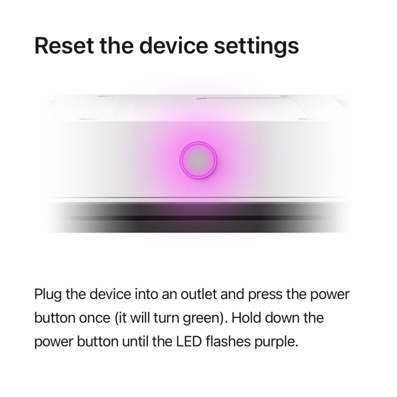 Screenshot of the AENO app, showing on-screen instructions to connect the device to the WIFI