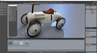 A model car being made in Modo 12