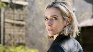 DI Fia Lucey (Lisa Dawn) looks back over her shoulder in detective drama "Blackshore"