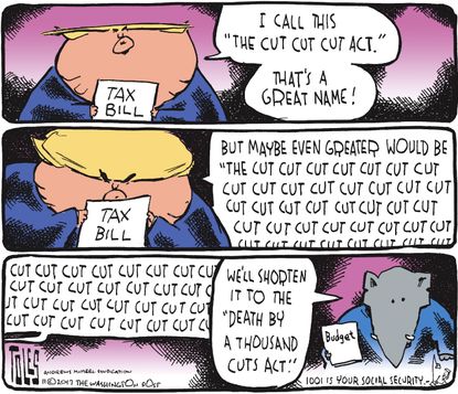 Political cartoon U.S. Trump GOP tax cuts
