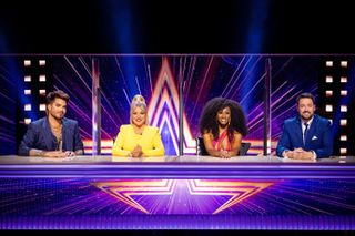 Beverley Knight with her 'Startstruck' judging colleagues Adam Lambert, Sheridan Smith and Jason Manford.