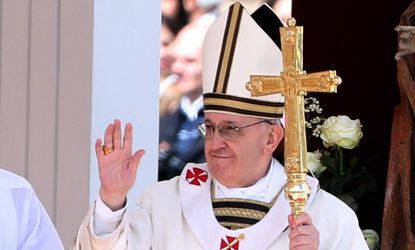 Pope Francis at his Inauguration Mass in St Peter's Square on March 19.