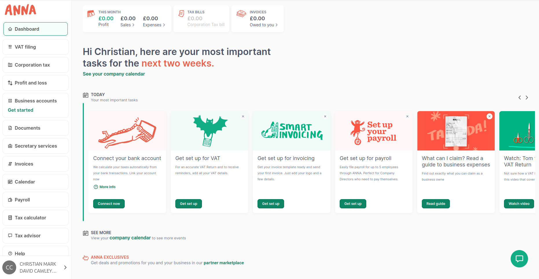 Screenshots from ANNA (Absolutely No Nonsense Admin)