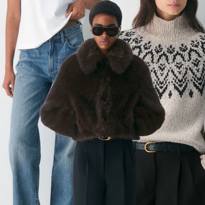 collage of minimalist finds from Aritzia