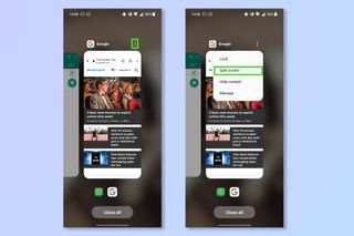 The second step to using split screen on Android