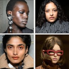 Autumn Winter 2025 beauty trends via models at Blumarine, Etro, Christian Dior, Simkhai, Missoni, SS Daley, Coach, Max Mara, Tory Burch and Chanel