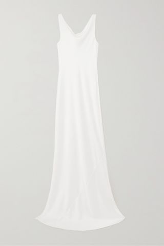 Maria draped satin gown