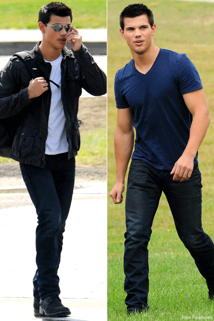 Taylor Lautner - PICS! Taylor Lautner on the set of Abduction - Celebrity News - Marie Claire
