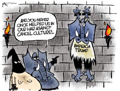 Political Cartoon U.S. GOP trump censure