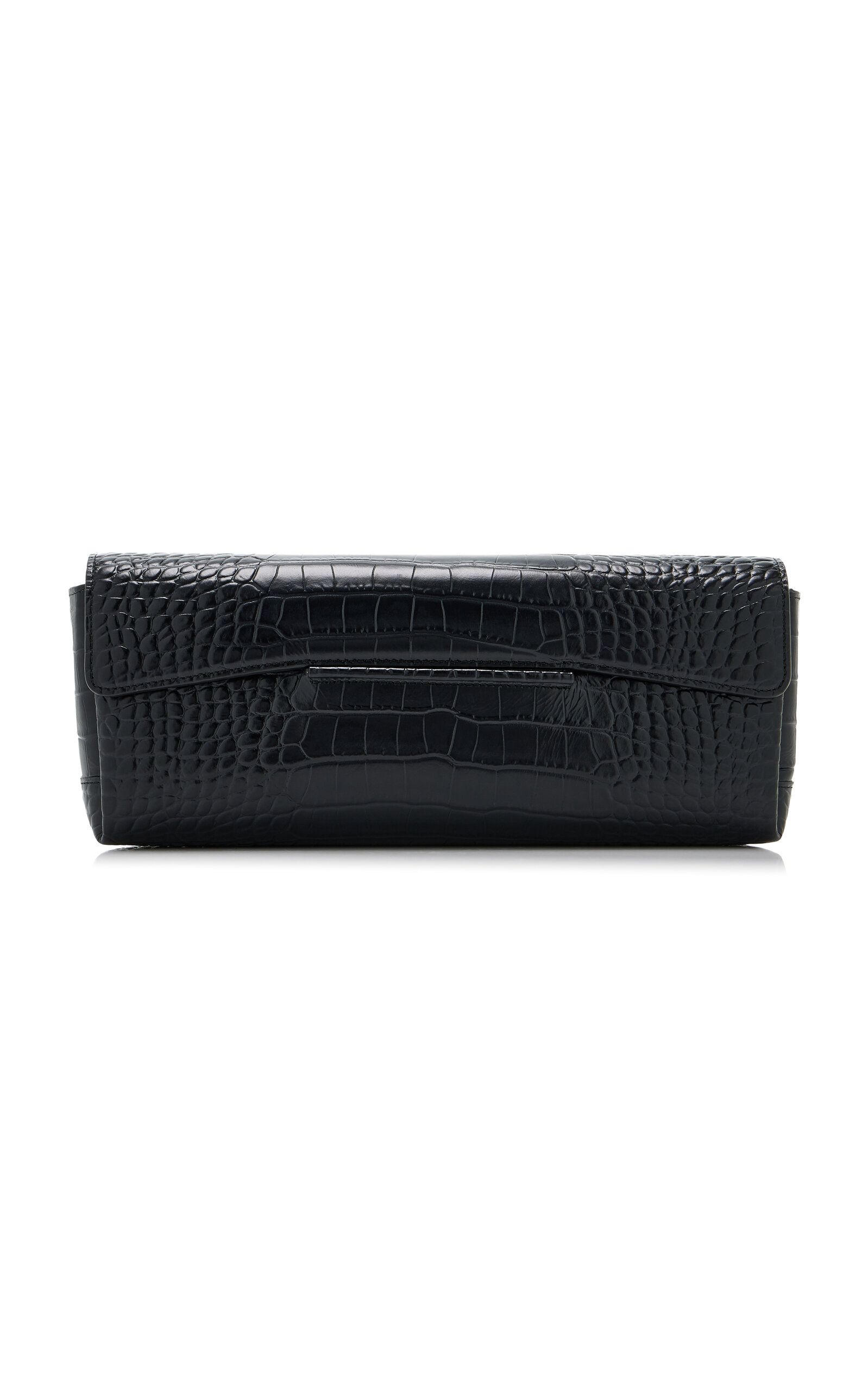 The Soft Croc-Embossed Leather T-Clutch
