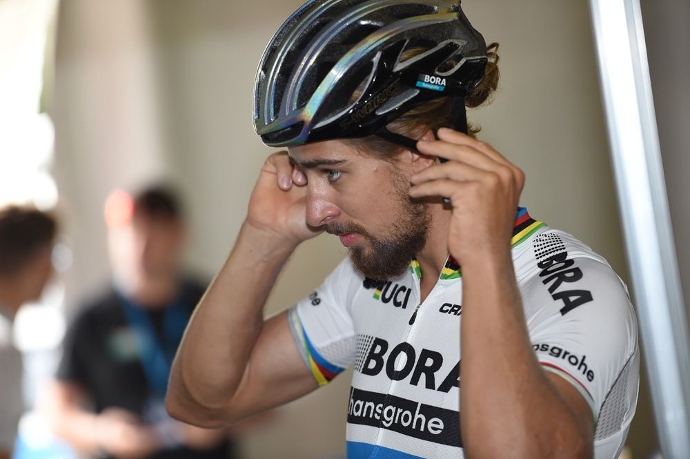 Peter Sagan gets ready to ride