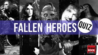 A trivia quiz commemorating the metal musicians no longer with us including Ronnie James Dio, CLiff Burton, Pete Steele, Dimbag & Pete Grey