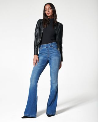 Spanx + Flare Jeans in Vintage Indigo