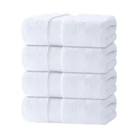 White Classic Luxury Bath Towel Set, 4 White Classic Luxury Bath Towel Set, 4