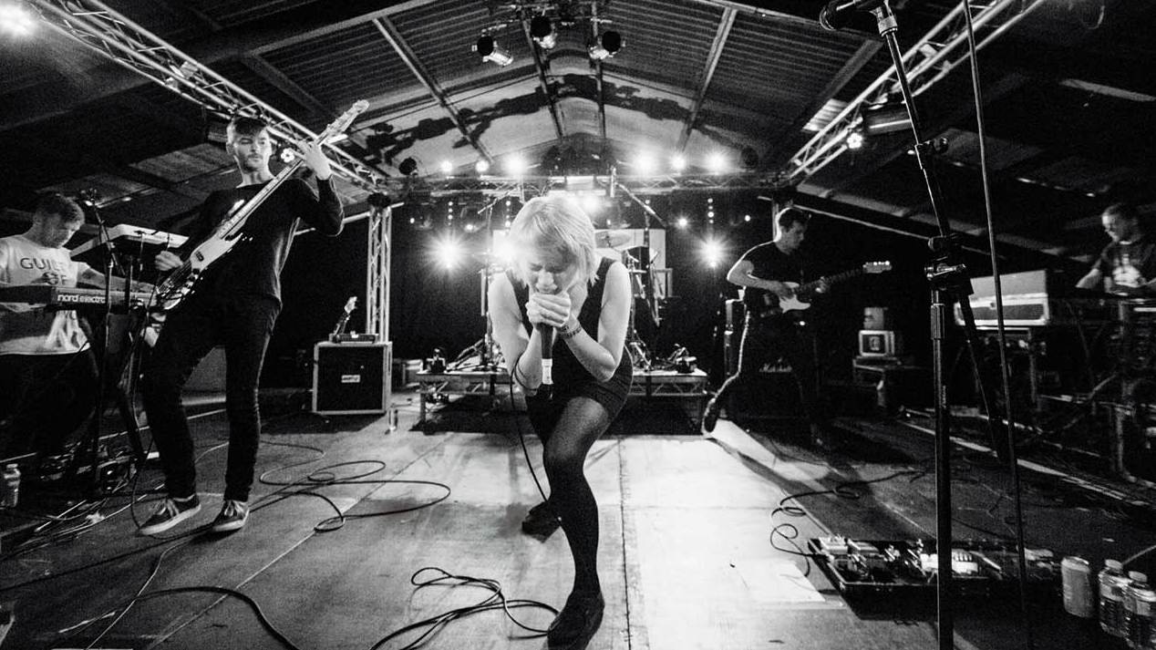 Rolo Tomassi band playing live at Tech Fest