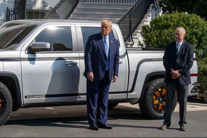 President Trump and a truck.