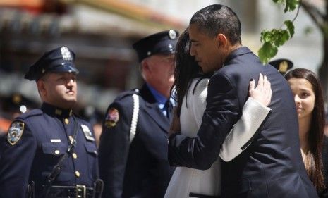 President Obama made no big public speeches during his visit to the World Trade Center site on Thursday, choosing instead to meet with 9/11 victims&amp;#039; families in a quiet ceremony.