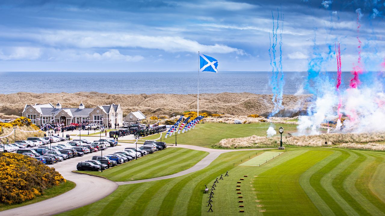 An aerial view of the Trump International Scotland venue