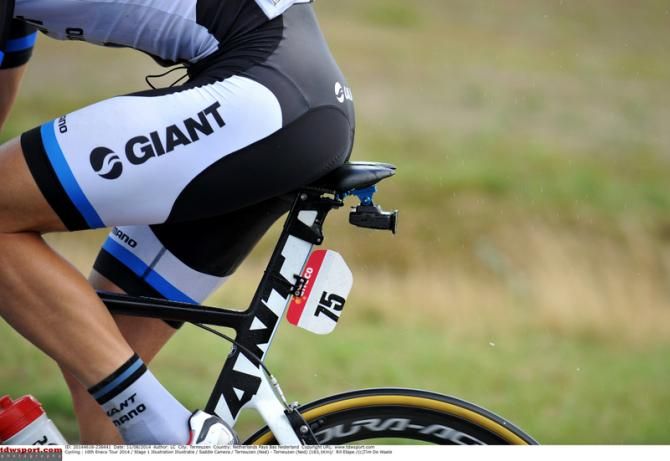 Reinardt Janse van Rensburg's bike was equipped with a camera for stage 1