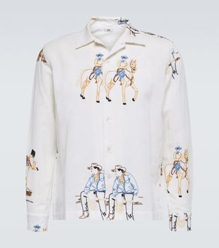 BodeBuckaroo linen and cotton shirt