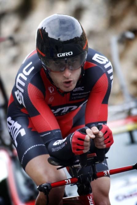 Stephen Cummings (BMC) en route to victory in the Tour M&eacute;diterran&eacute;en time trial stage