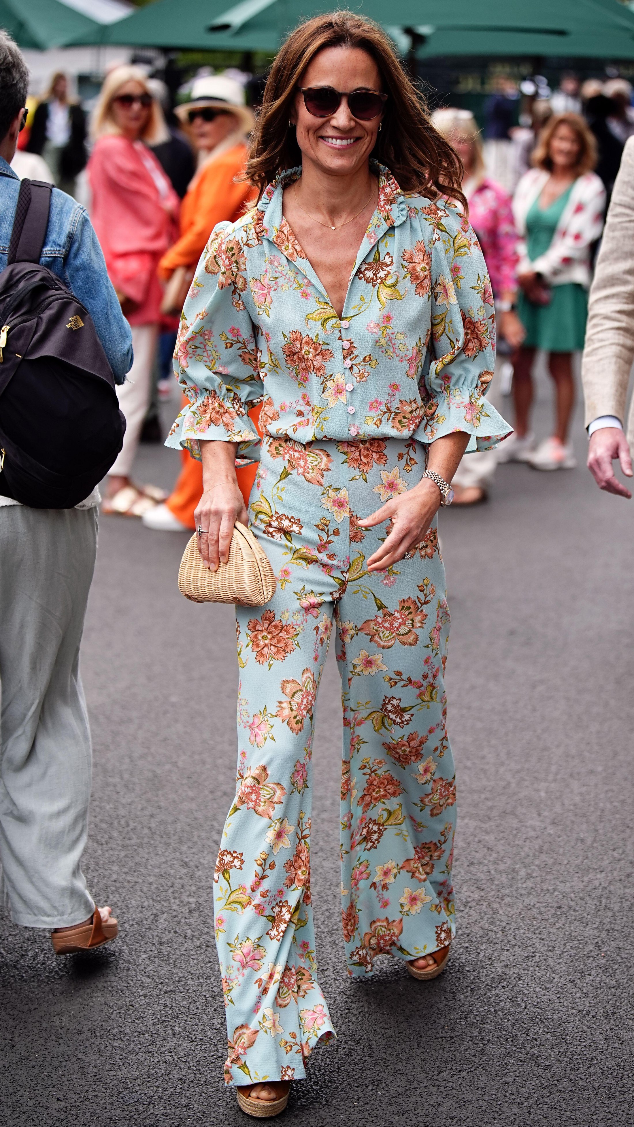 Pippa Middleton arrives on day twelve of the 2024 Wimbledon Championships