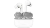White Amazfit PowerBuds Pro true wireless headphones with charging case