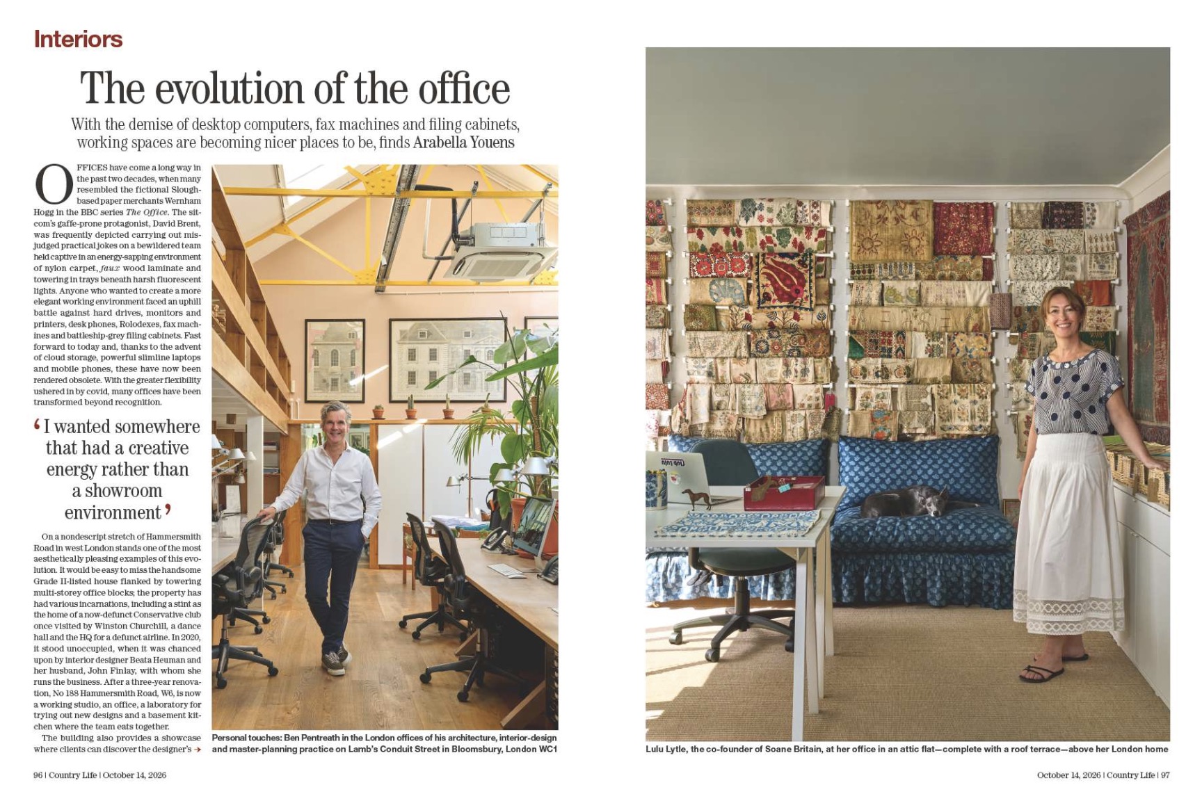 Spread from Country Life October 14, 2026