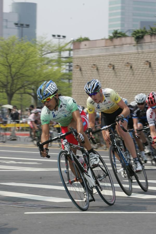 McCann sits second wheel through a corner on the final stage