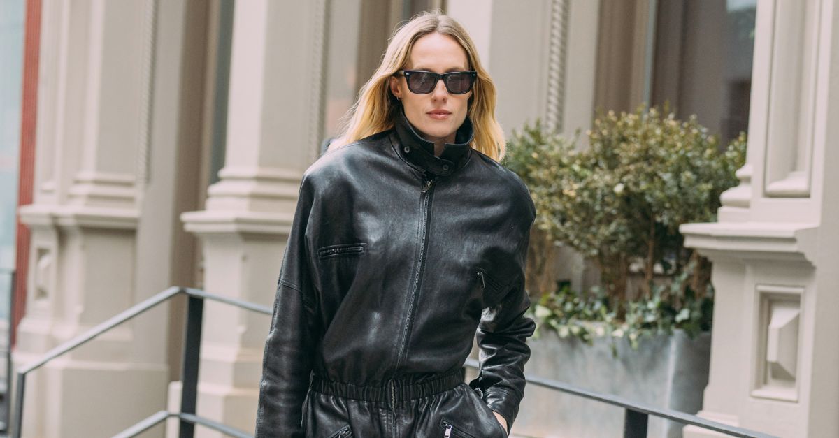 Spotted in London and New York—the Chicest Leather Jacket Trend to Wear Right Now