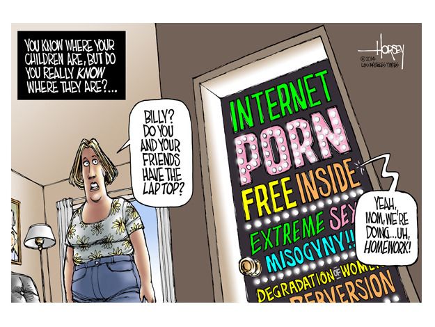 Editorial cartoon internet children