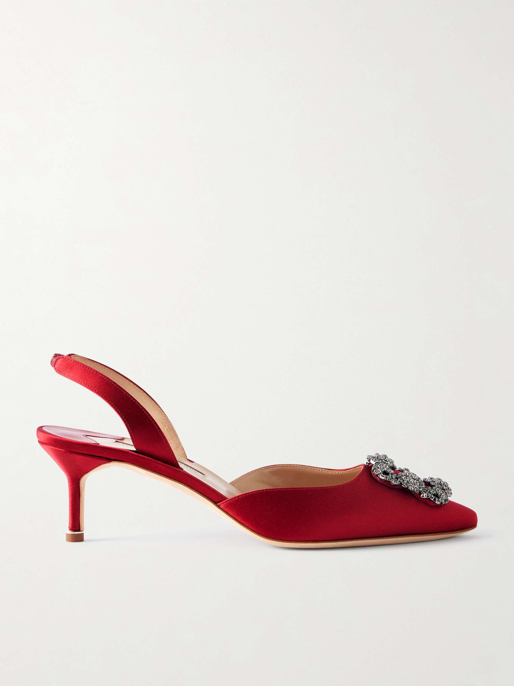 Hangisli 50 Embellished Satin Slingback Pumps