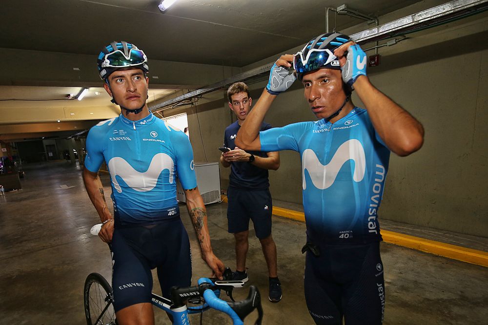 Movistar's Winner Anacona and Nairo Quintana
