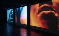 three-screen installation at ‘Rebels’