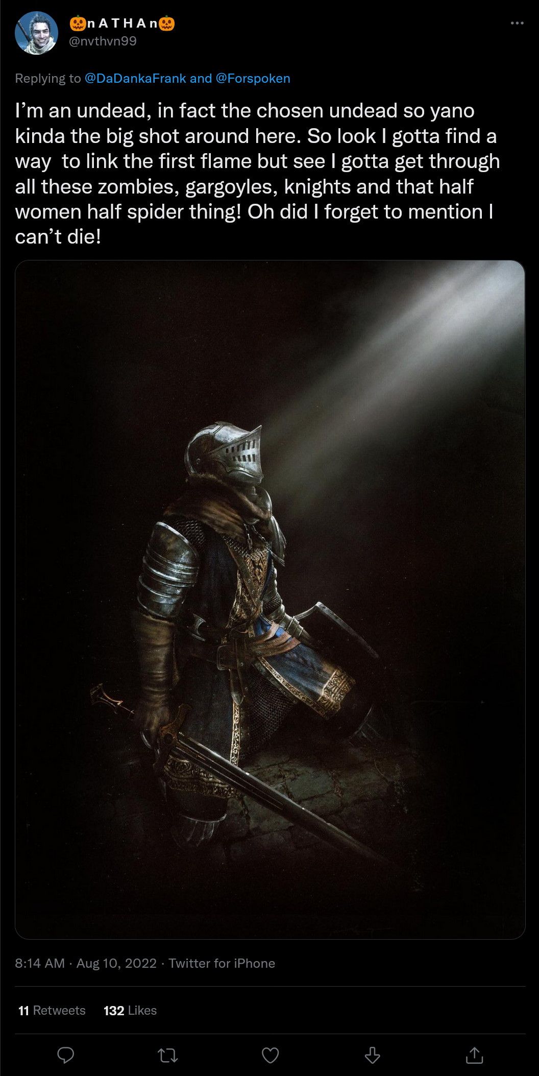 Dark Souls tweet