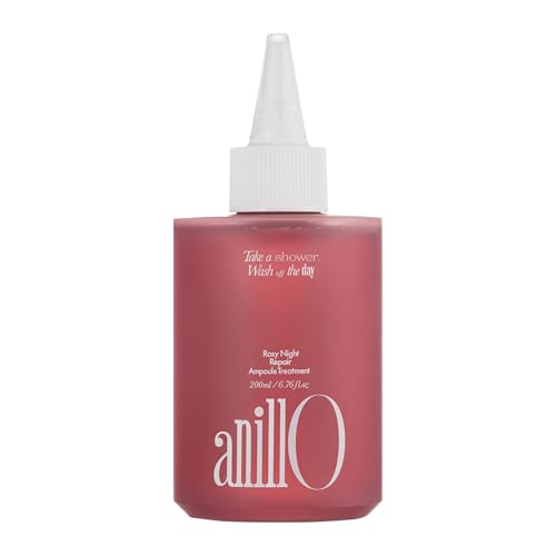 Anillo Rosy Night Hair Ampoule Treatment for Damaged Hair &amp;ndash; Water-To-Cream Repair Formula With Peptides &amp;amp; Amino Acids &amp;ndash; Frizz Control, Color Safe, Silicone-Free, Floral Musk Scent &amp;ndash; 6.76 Fl Oz