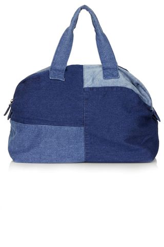 Topshop Patchwork Denim Luggage Bag, £34