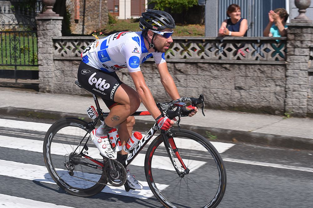 Thomas de Gendt rides solo during stage 5 at the Vuelta