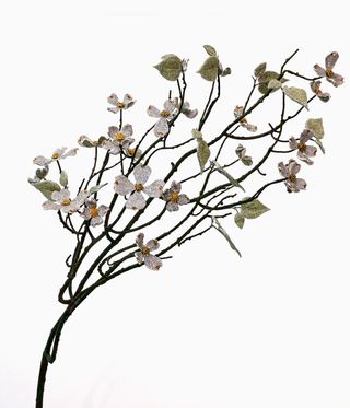 Branch with flowers created out of precious jewells by Matthew Campbell Laurenza